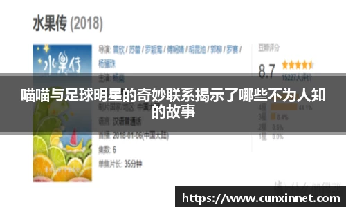 喵喵与足球明星的奇妙联系揭示了哪些不为人知的故事